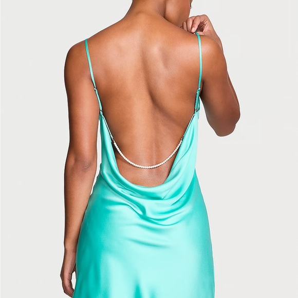 Victoria Secret mini silk dress with pearl back - Picture 3 of 4